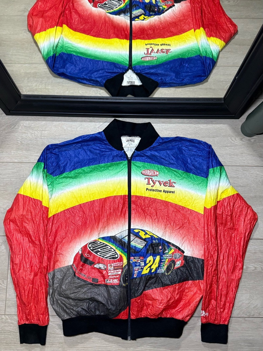 Vintage 1990s Tyvek Nascar Dupoint Racing Jeff Gordon#24 Lightweight Windbreaker